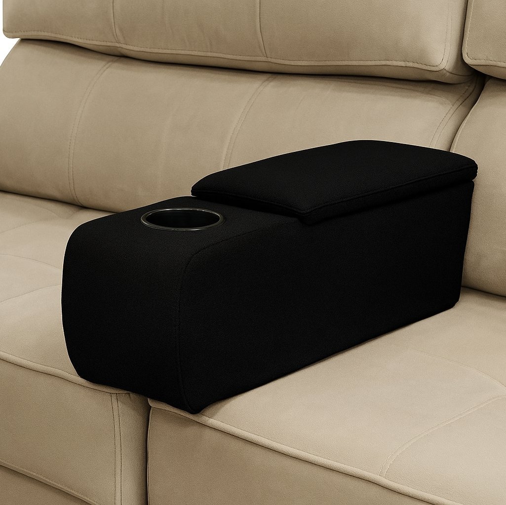 Lego Console Universal para Sofá Corino Preto – SOLAR MÓVEIS