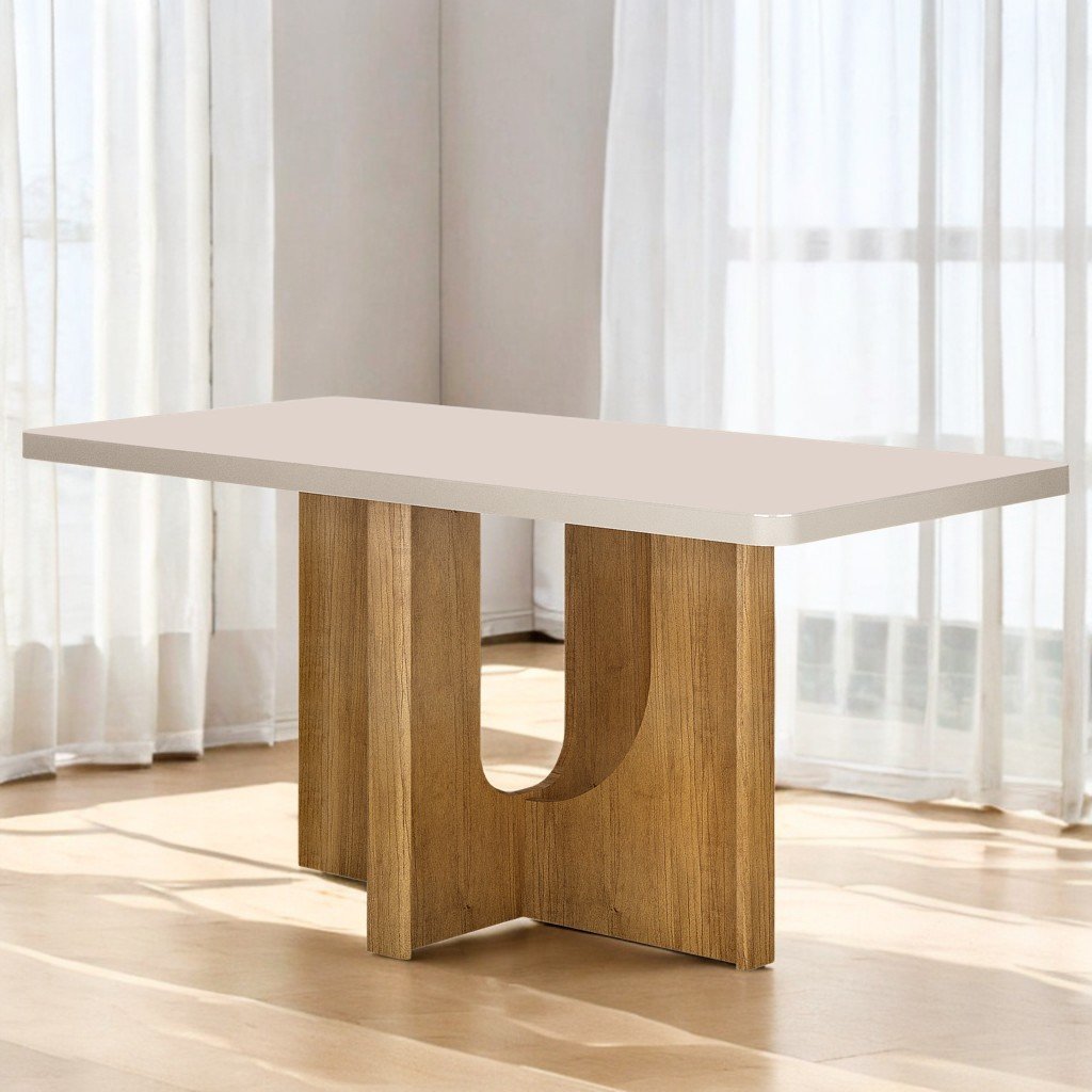 Mesa Dora 120 Cinamono/Off White – VALDEMÓVEIS