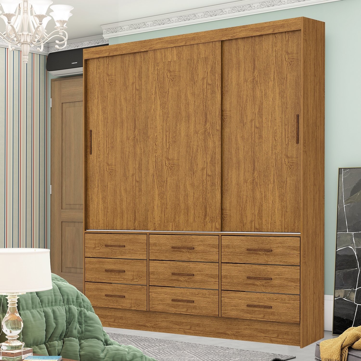 Guarda-Roupa 3 Portas Sevilha Cinamomo – CARIOCA MÓVEIS