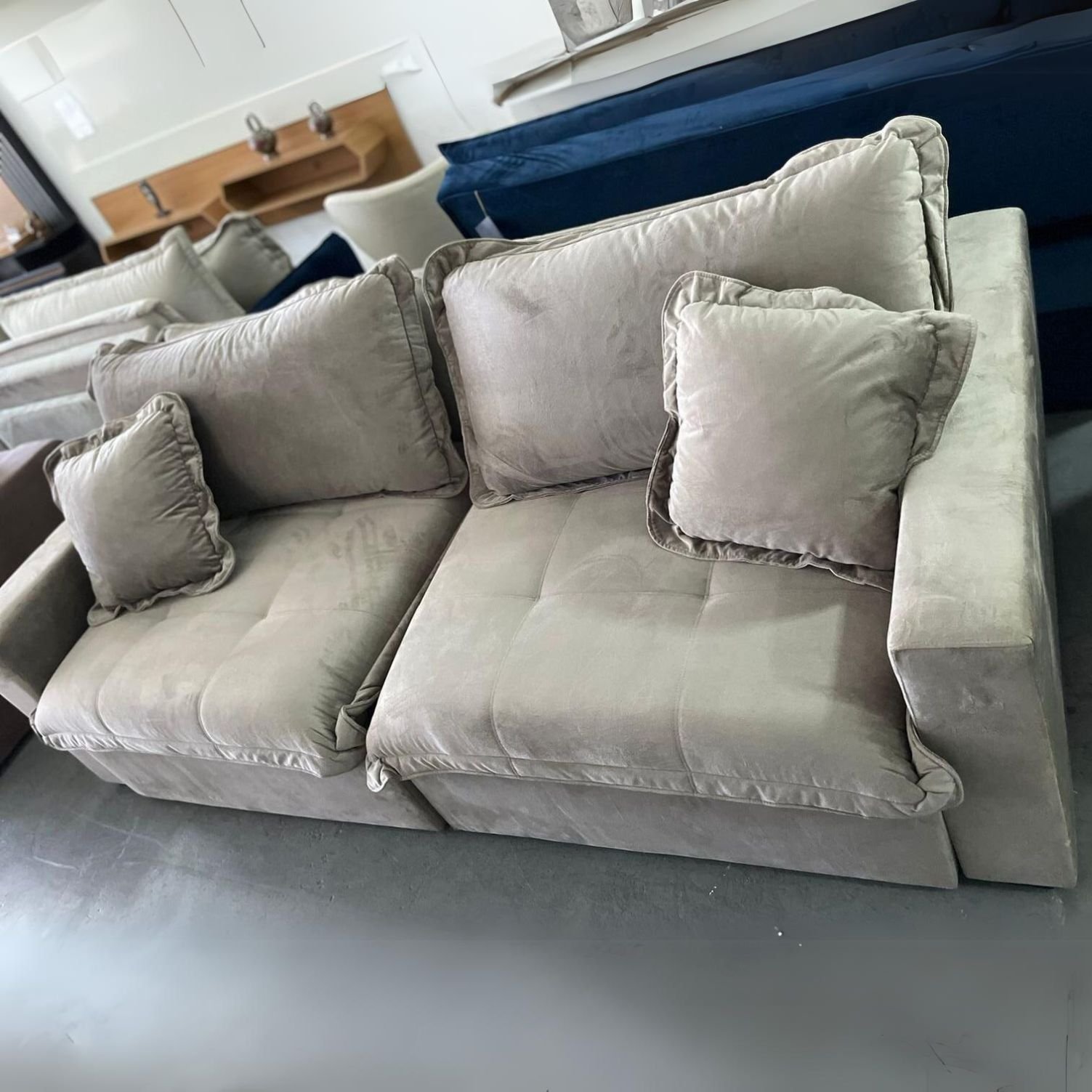 Sofá Retrátil S-100 Capuccino – SUPREMA ESTOFADOS