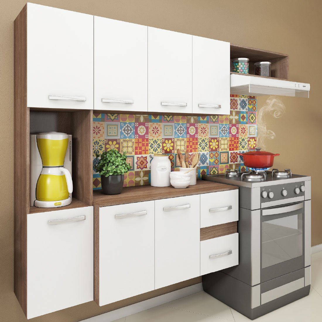 Cozinha Suspensa Mali/Lima CM06 Teka/Branco – FELLICCI