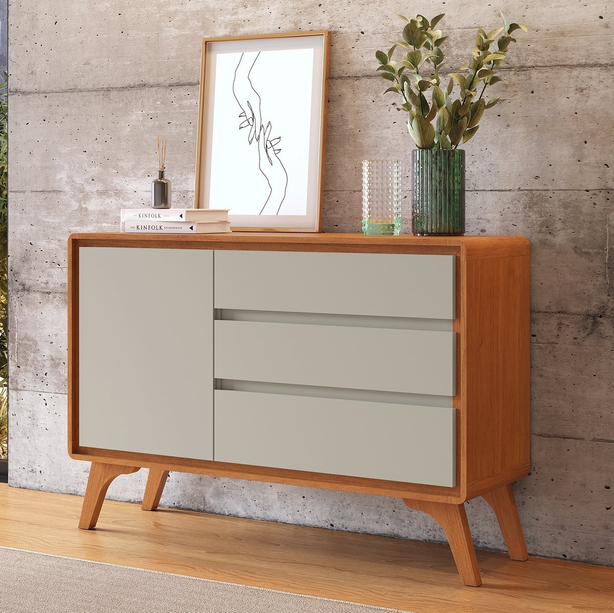 Buffet Sinus 1,20 m Naturale/Off White – MAVAULAR