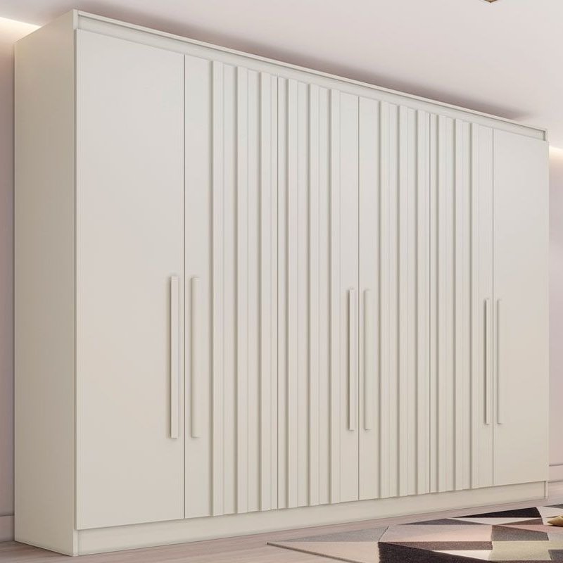 Guarda-Roupa 6 Portas Oxford 2,10 m Off White – MÓVEIS EUROPA