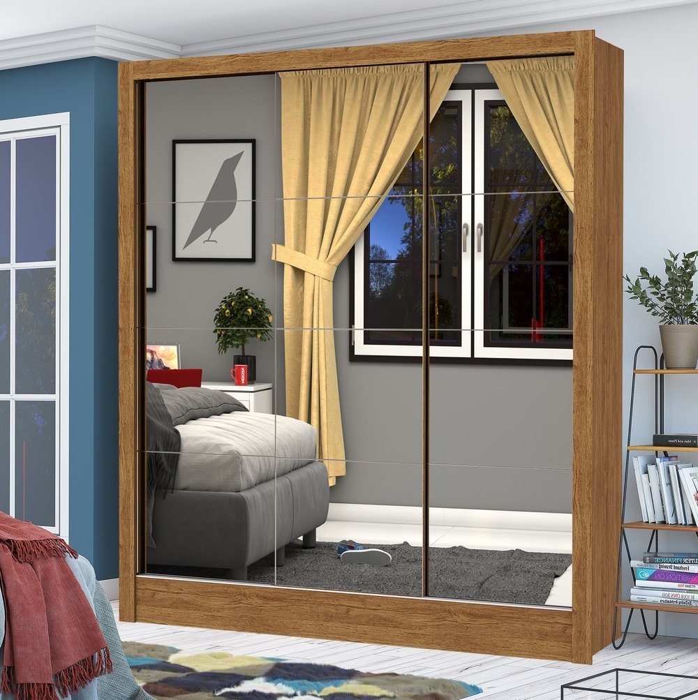 Guarda-Roupa 3 Portas Dubai Premium Cinamono – CARIOCA MÓVEIS